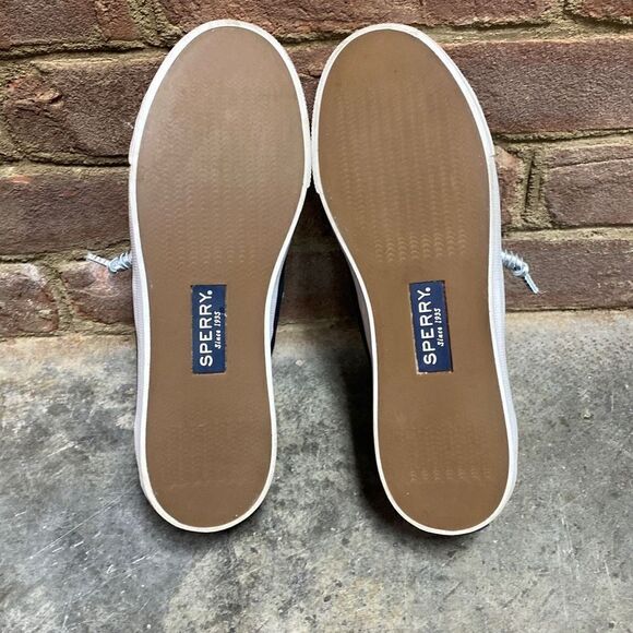 Sperry Seacoast Wash Black Leather Sneaker Size 6.5 NEW - Picture 7 of 10